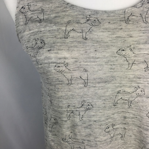 Artisan Ny French Bull Dog Print Tank Sz Xs linen - Picture 8 of 8
